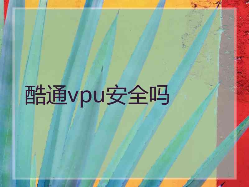 酷通vpu安全吗