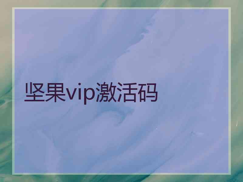 坚果vip激活码