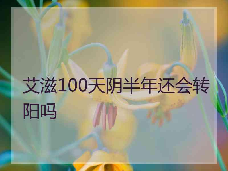 艾滋100天阴半年还会转阳吗