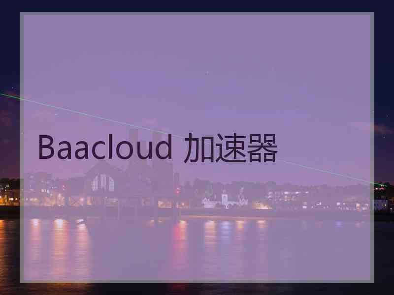 Baacloud 加速器