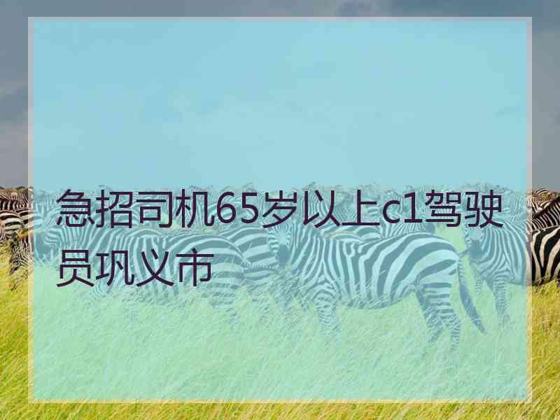 急招司机65岁以上c1驾驶员巩义市