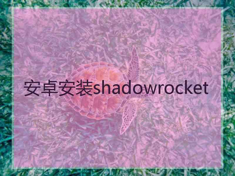 安卓安装shadowrocket