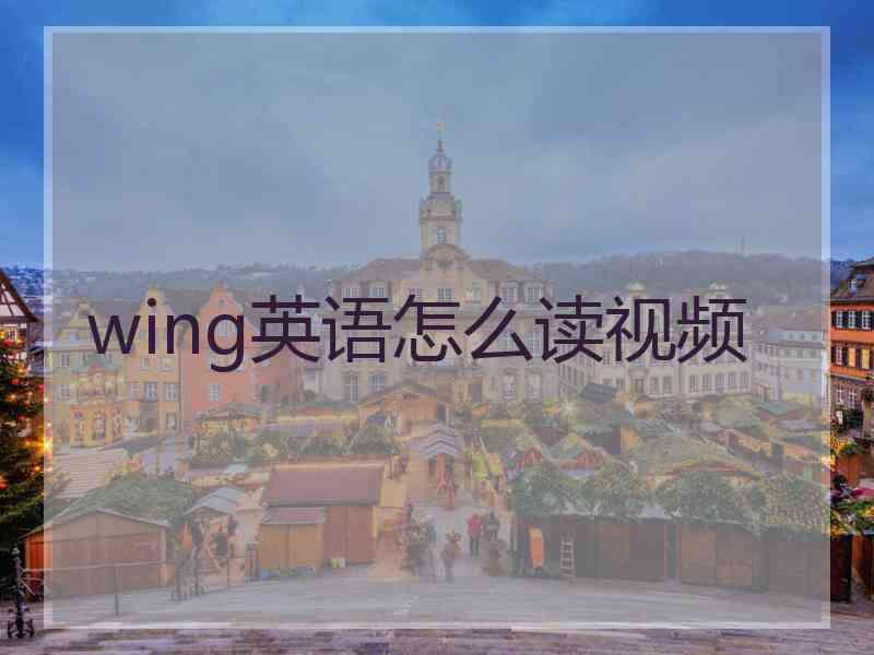 wing英语怎么读视频