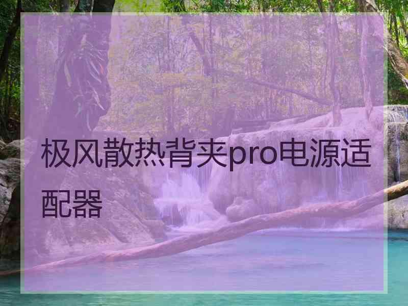 极风散热背夹pro电源适配器