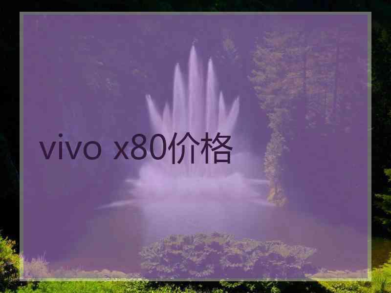 vivo x80价格