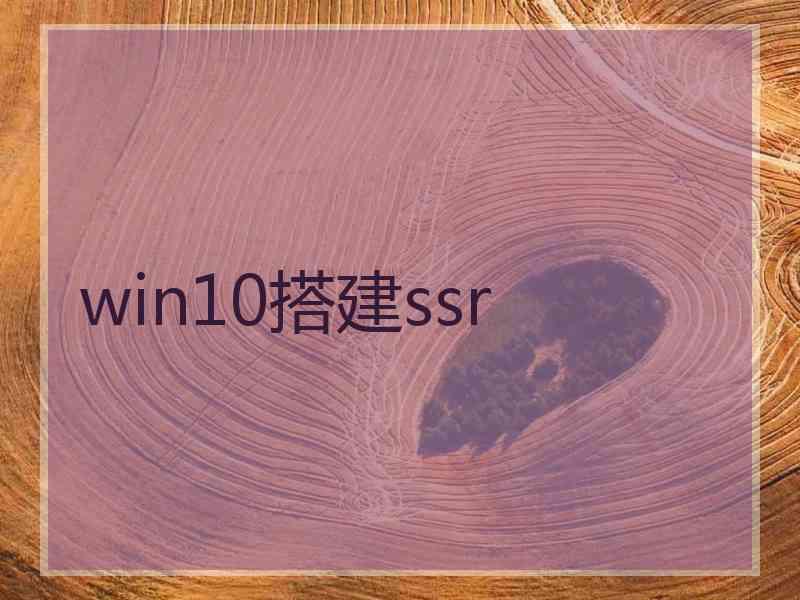 win10搭建ssr