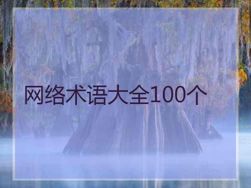 网络术语大全100个