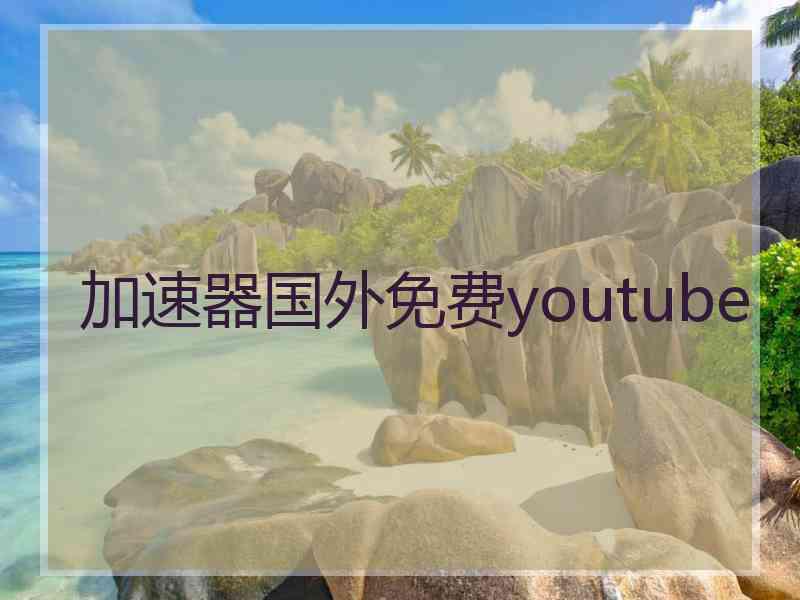 加速器国外免费youtube