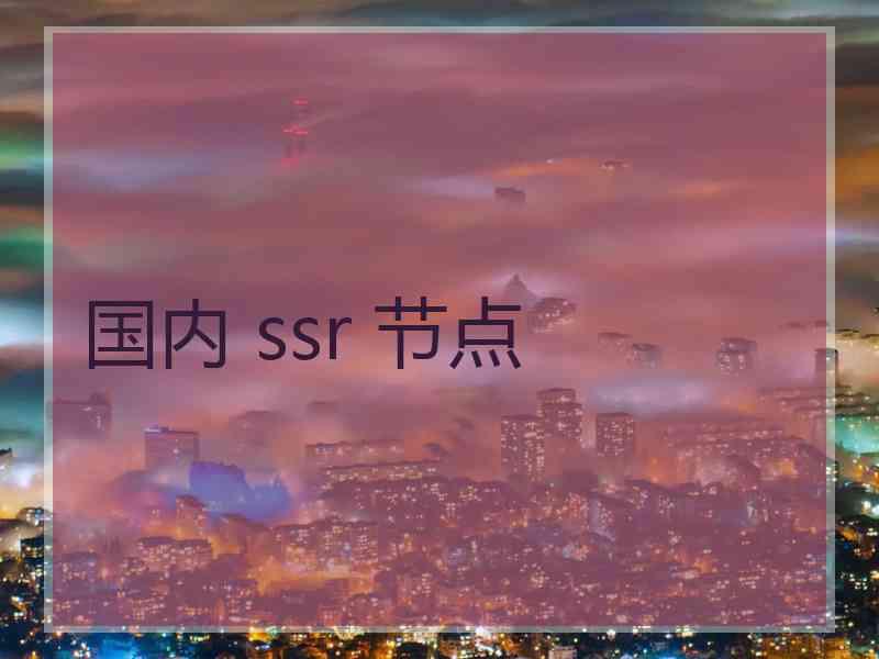 国内 ssr 节点