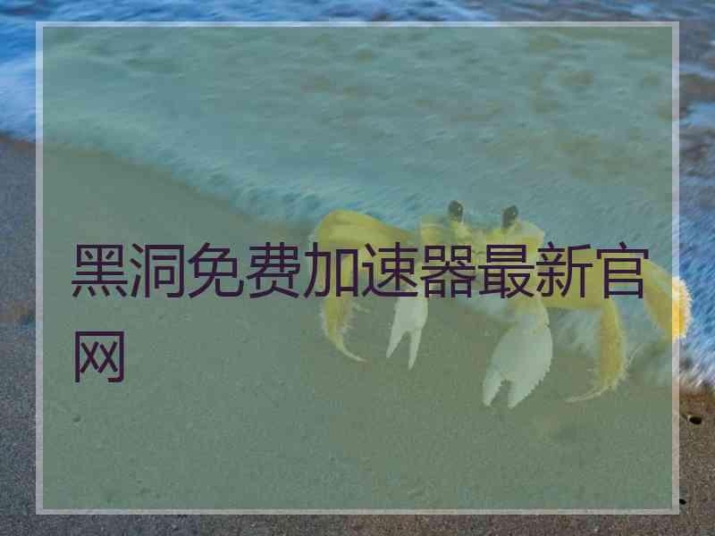 黑洞免费加速器最新官网