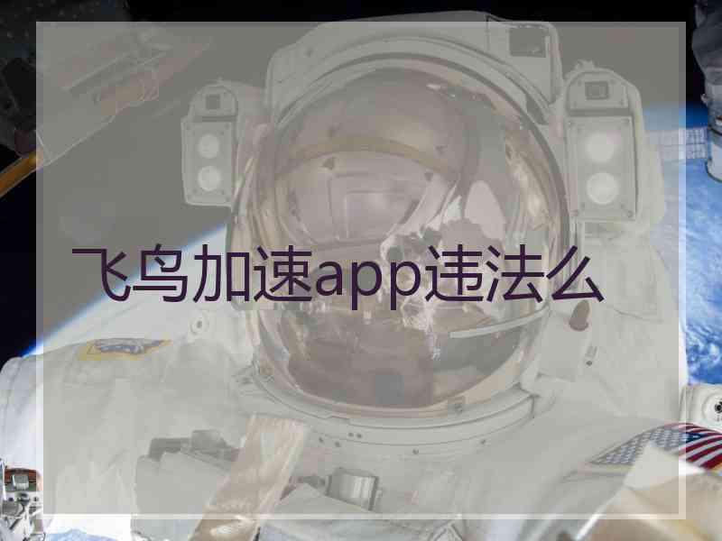 飞鸟加速app违法么