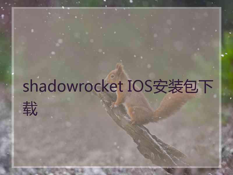 shadowrocket IOS安装包下载