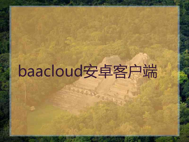 baacloud安卓客户端