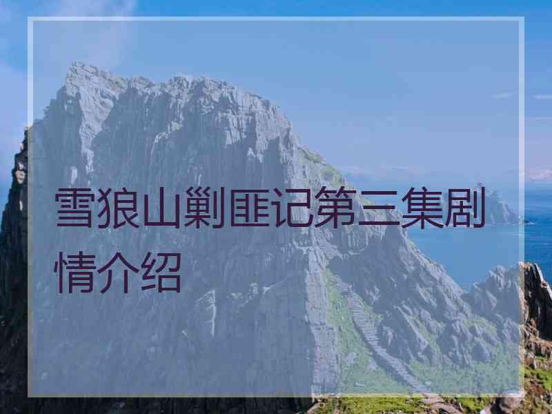 雪狼山剿匪记第三集剧情介绍