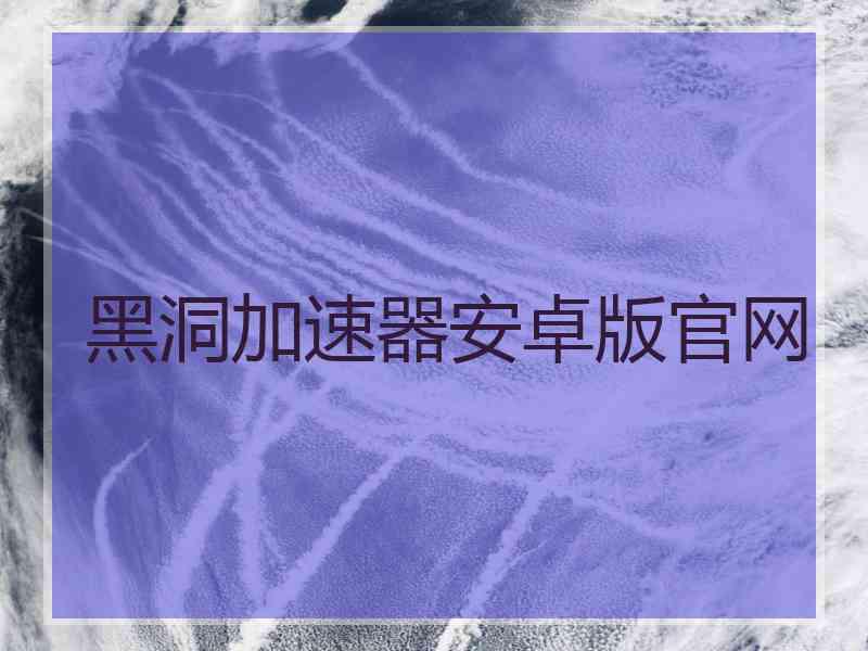 黑洞加速器安卓版官网