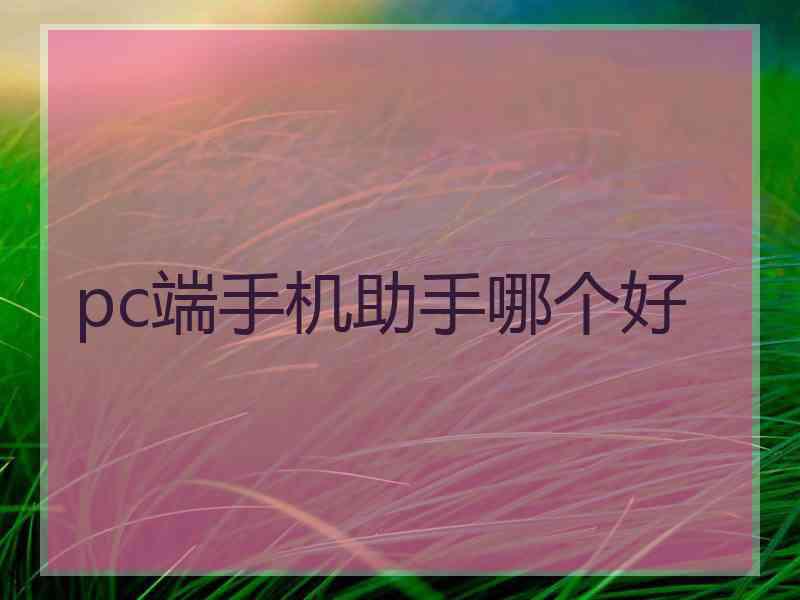 pc端手机助手哪个好