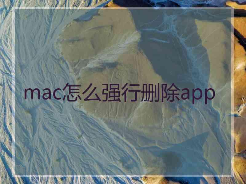 mac怎么强行删除app