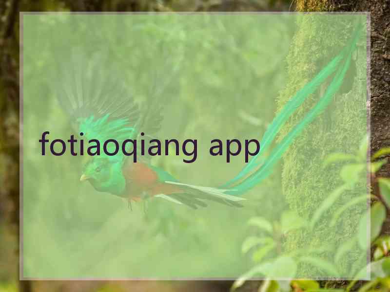 fotiaoqiang app