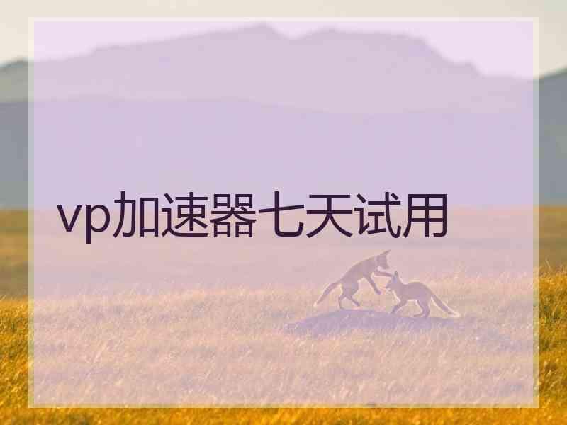 vp加速器七天试用