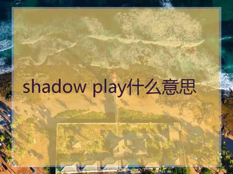 shadow play什么意思