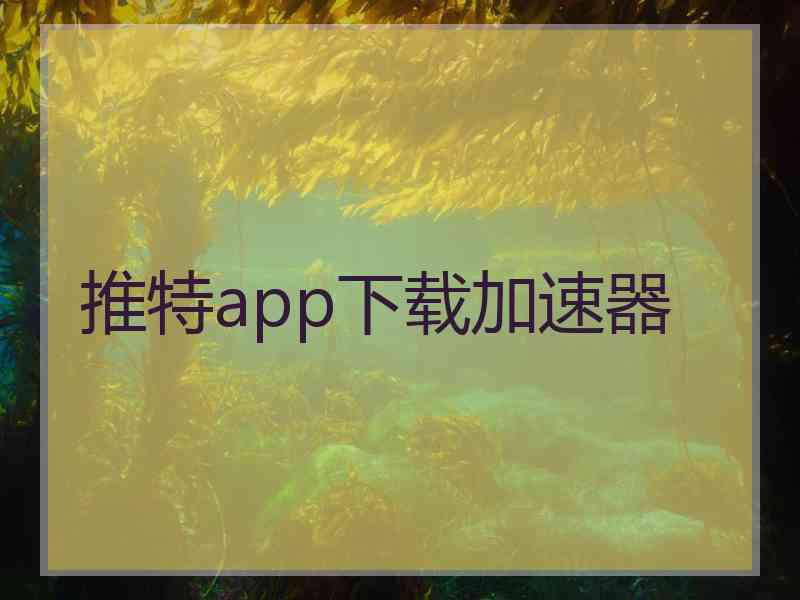 推特app下载加速器