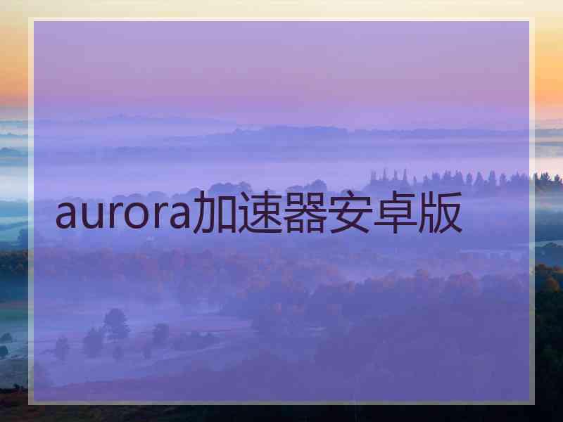 aurora加速器安卓版