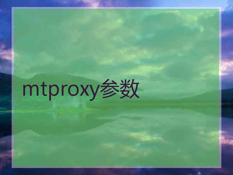 mtproxy参数