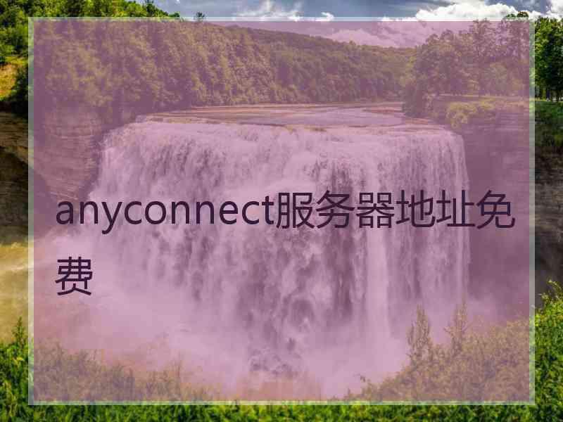 anyconnect服务器地址免费