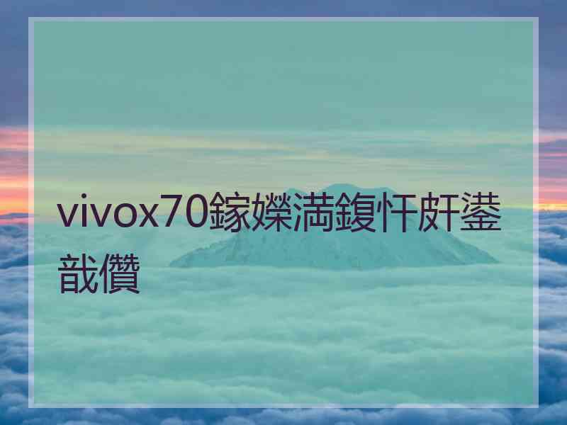 vivox70鎵嬫満鍑忓皯鍙戠儹