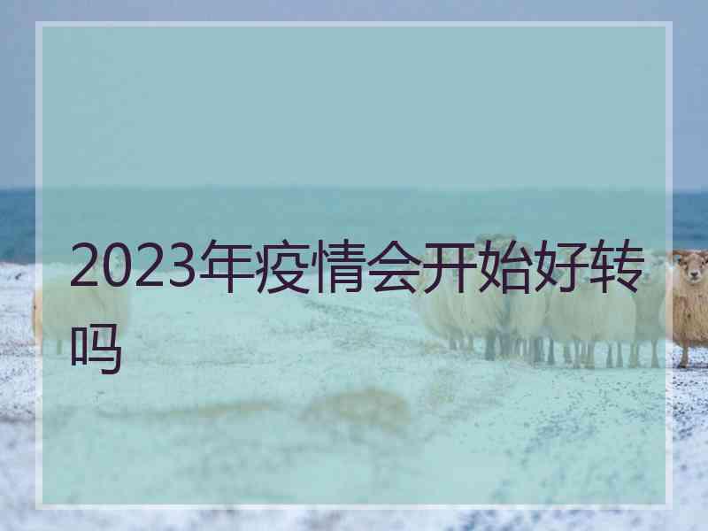 2023年疫情会开始好转吗