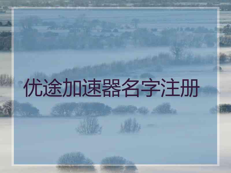 优途加速器名字注册