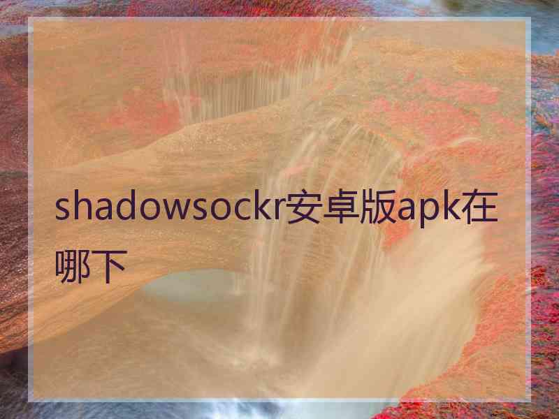 shadowsockr安卓版apk在哪下