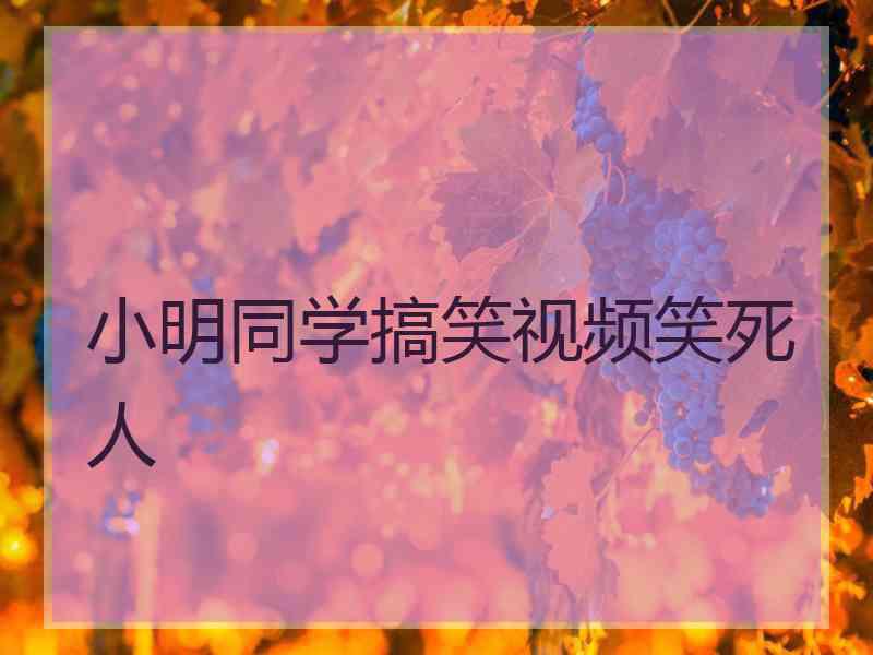 小明同学搞笑视频笑死人