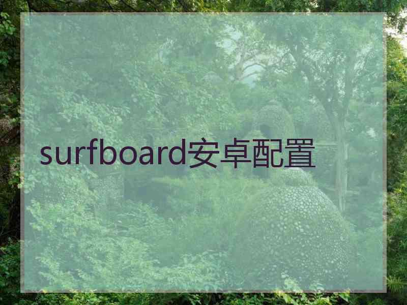 surfboard安卓配置