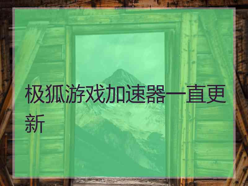 极狐游戏加速器一直更新