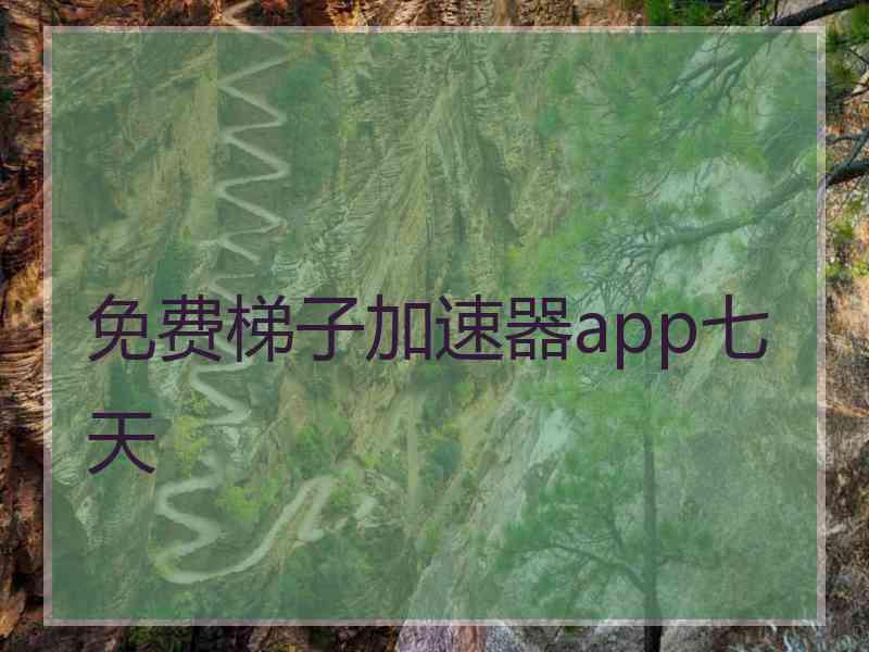 免费梯子加速器app七天