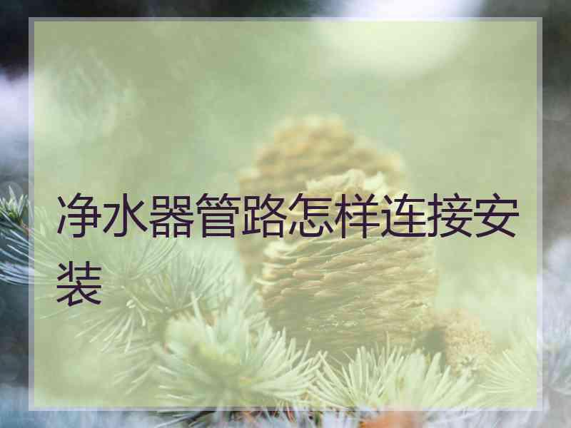 净水器管路怎样连接安装