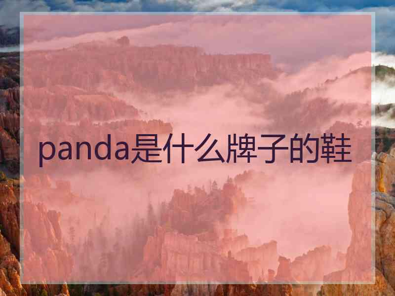 panda是什么牌子的鞋