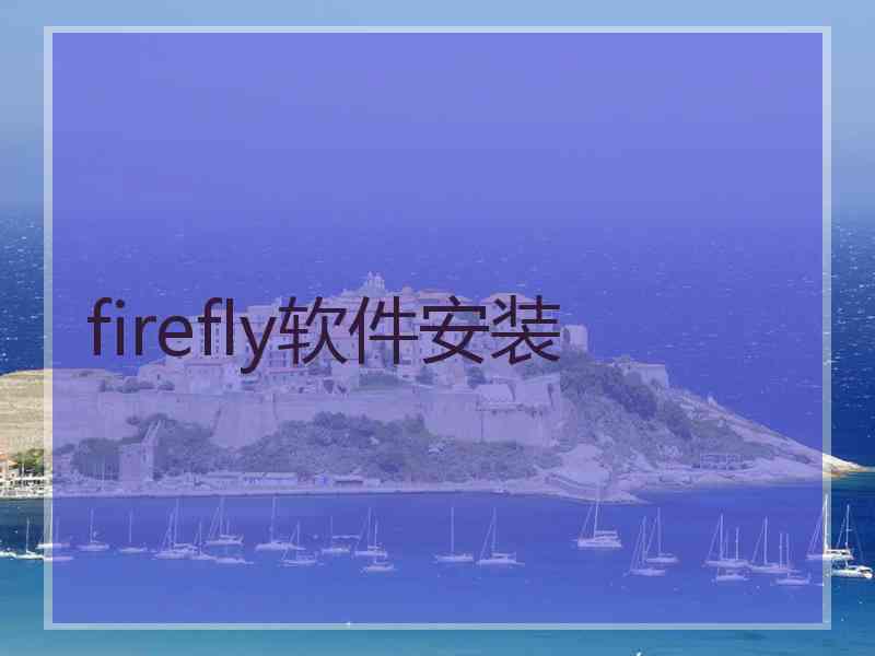 firefly软件安装