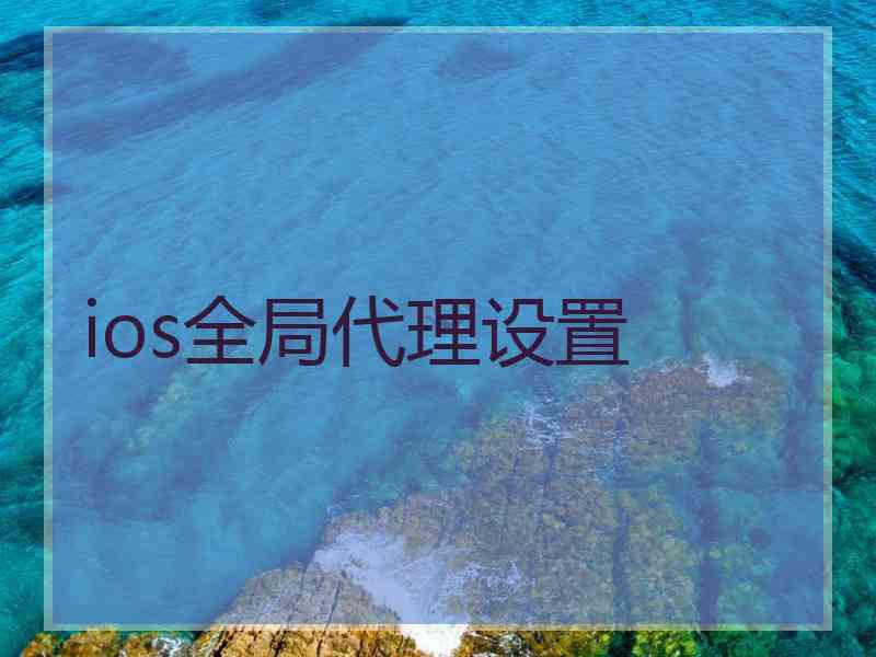 ios全局代理设置