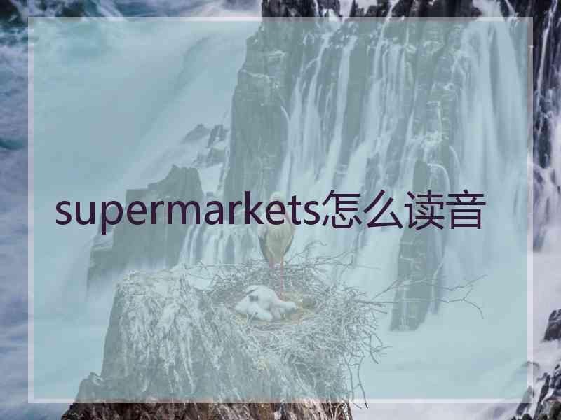 supermarkets怎么读音