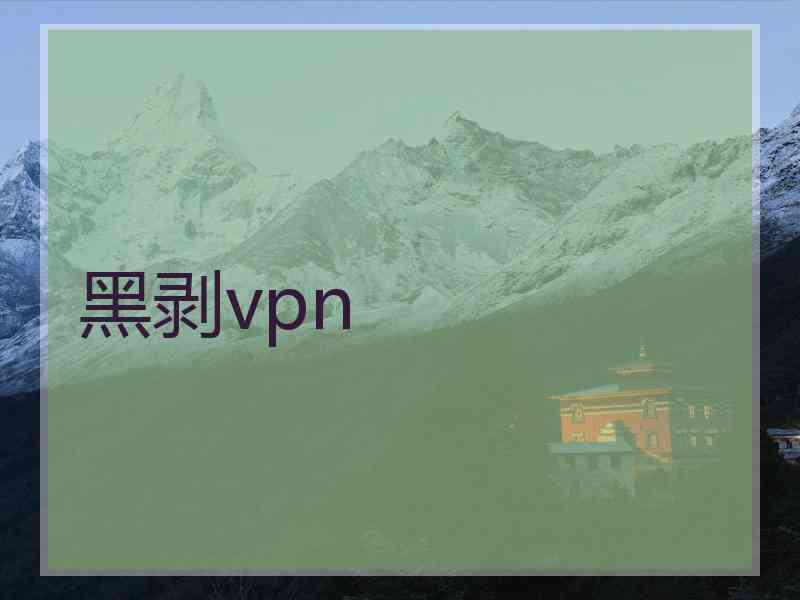 黑剥vpn