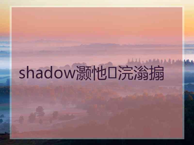 shadow灏忚浣滃搧