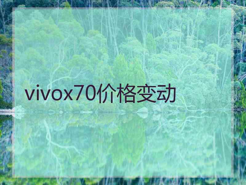 vivox70价格变动