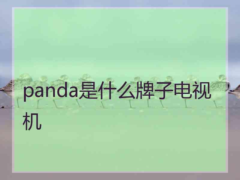 panda是什么牌子电视机