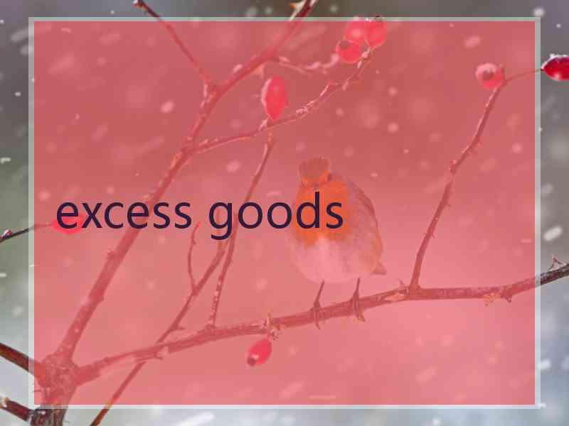 excess goods