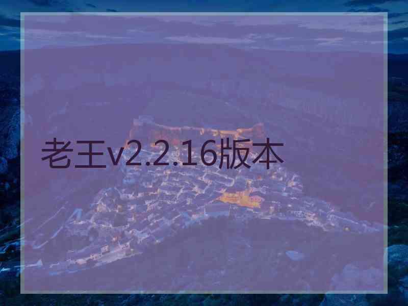 老王v2.2.16版本