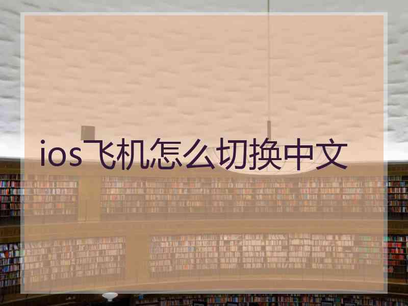 ios飞机怎么切换中文