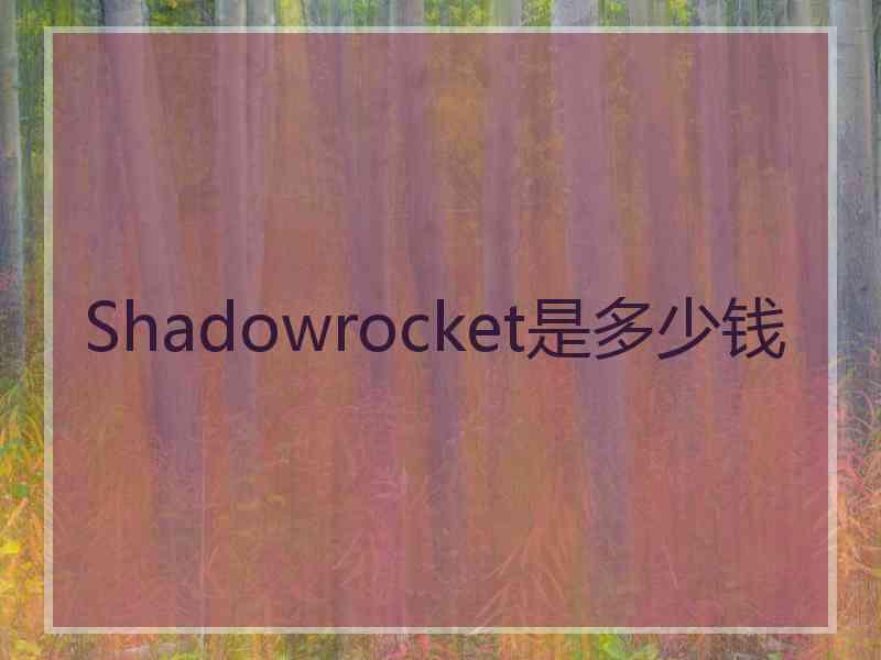 Shadowrocket是多少钱