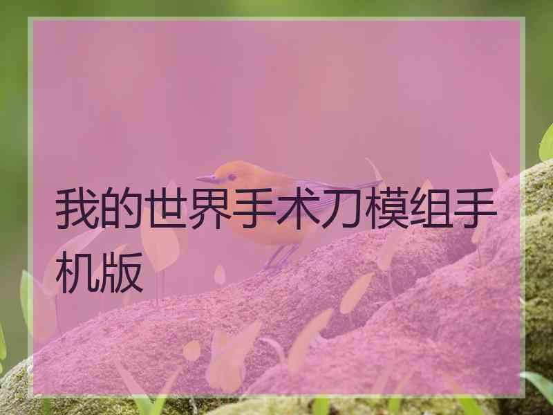 我的世界手术刀模组手机版